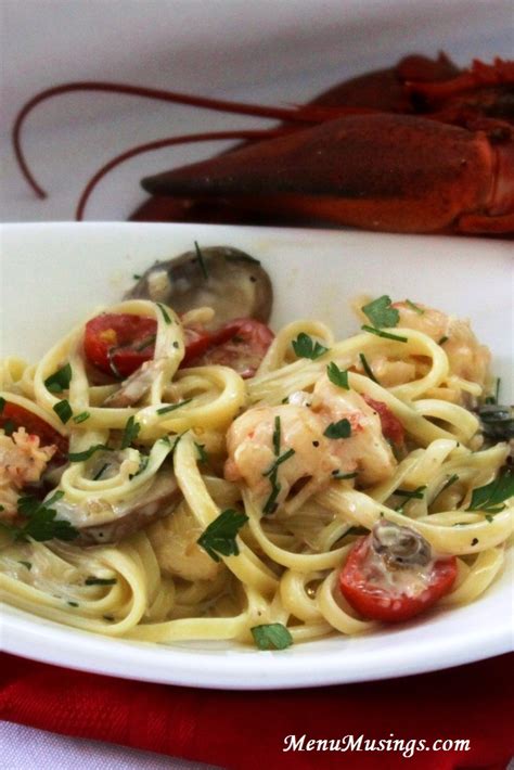 Menu Musings Of A Modern American Mom Lobster Linguine With Cognac