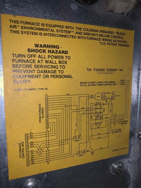 Coleman Electric Furnace Wiring Schematic