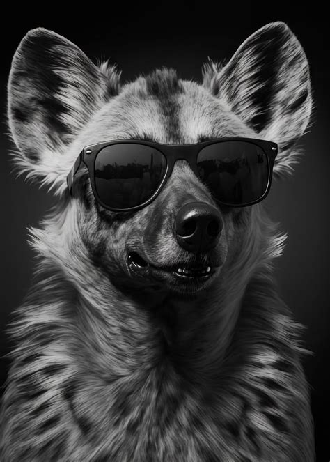 Portrait Of A Hyena Poster Picture Metal Print Paint By Five Senses Art Displate