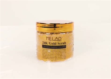 Private Label Face Body Scrub Cleansing Anti Aging Whitening 24k Gold Exfoliating Scrub Custom