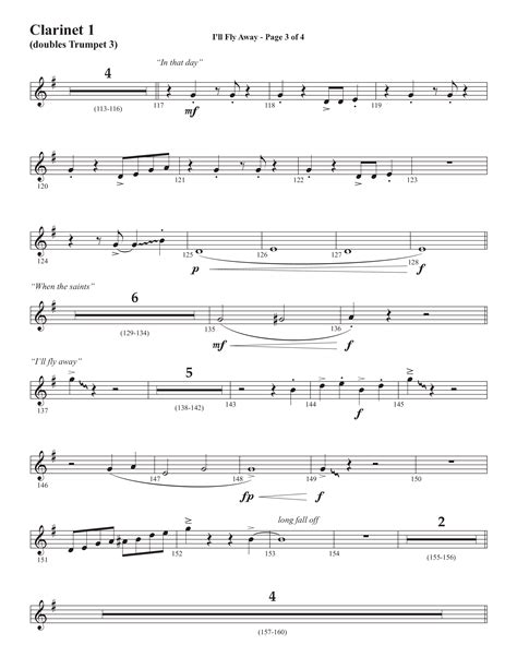 I Ll Fly Away Choral Anthem Satb Clarinet Sheet Music Pdf Semsen