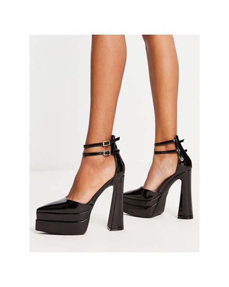 Simmi Simmi London Wide Fit Double Platform Heels With Pointed Toe In