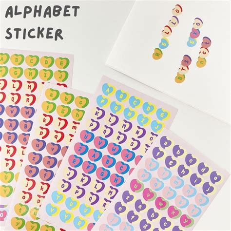 Jual Love Alphabet Sticker Sheet Sticker Aesthetic Deco Sticker Hias Bujo Journal Planner