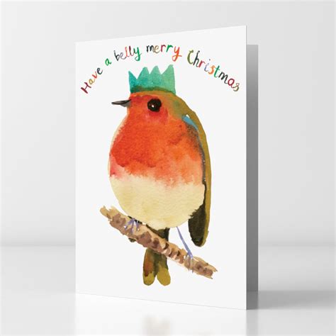 Pack Of Five Robin Christmas Cards Rosie Webb