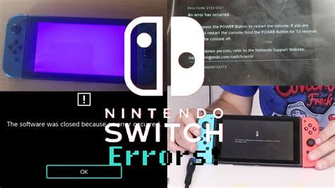 Nintendo Switch All Errors Youtube