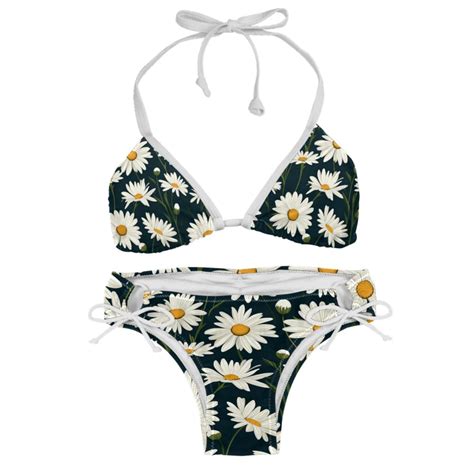 Daisy Detachable Sponge Adjustable Strap Bikini Set Pack Swimwear