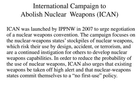 Ppt Nuclear Weapons The Final Pandemic Preventing Proliferation And Achieving Abolition