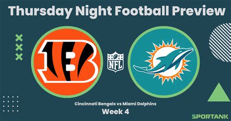 Thursday Night Football Preview Cincinnati Bengals Vs Miami Dolphins