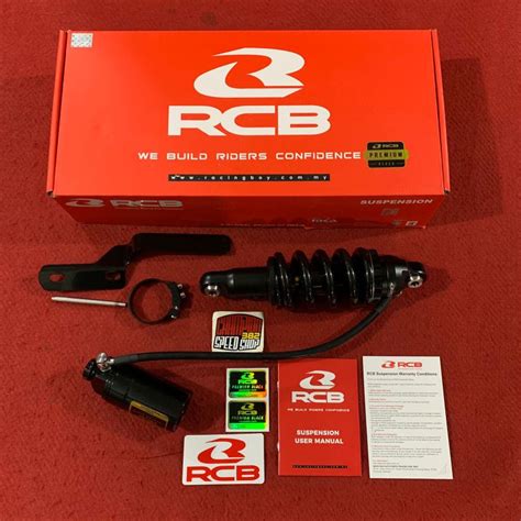 Jual Shockbreaker RCB Racing Boy DB 2 Line Premium Black 260mm Ninja