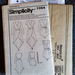 Simplicity Complete Uncut Factory Folds Easy To Sew High Etsy