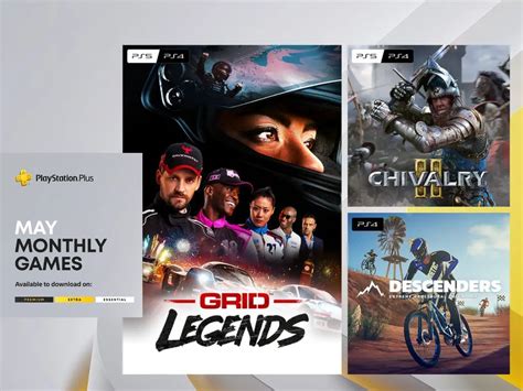 Playstation Plus Monthly Games For May Include Grid Legends Chivalry 2 Descenders Gaming