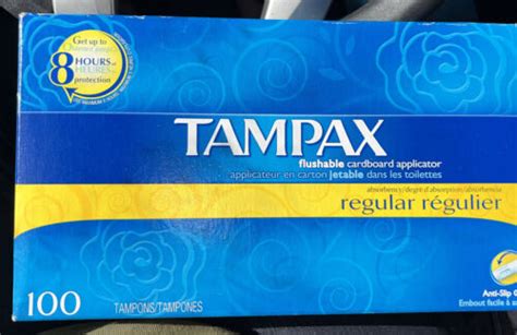 Tampax Regular Tampons With Flushable Cardboard Applicator Unscented