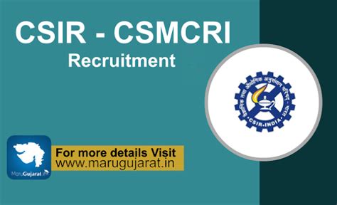 Csir Csmcri Recruitment Project Associate Pat I Post