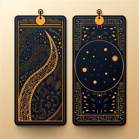 Premium AI Image | Crescent MoonShaped Mesopotamian Pattern Tag Card ...