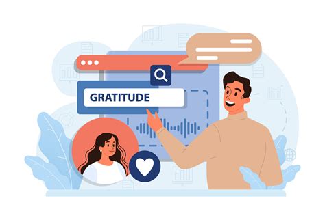 gratitude grateful  thankful character man sharing appreciation