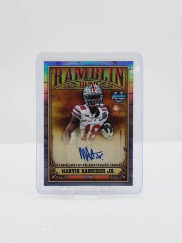 2023 Bowman Chrome U MARVIN HARRISON JR Auto Autograph 99 Ramblin