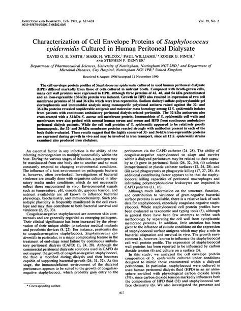 PDF Characterization Of Cell Envelope Proteins Of Staphylococcus