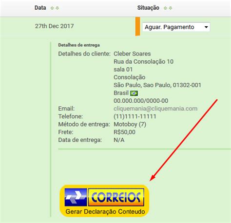 Gerador De Declara O De Conte Do Dos Correios Autom Tico Para