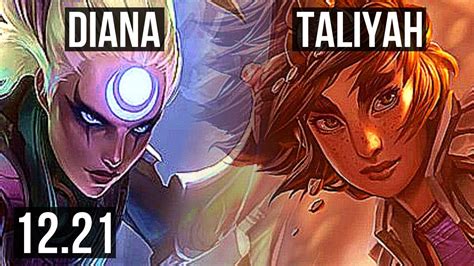 DIANA Vs TALIYAH MID 4 0M Mastery 7 Solo Kills 1100 Games EUW