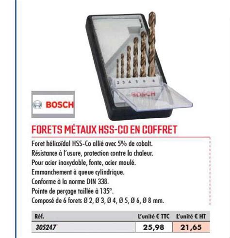 Promo Forets M Taux Hss Co En Coffret Bosch Chez Bigmat Icatalogue Fr