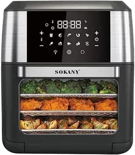 Sokany 8029 12L Smart Digital Commercial Air Fryer Cooker Oven Silver