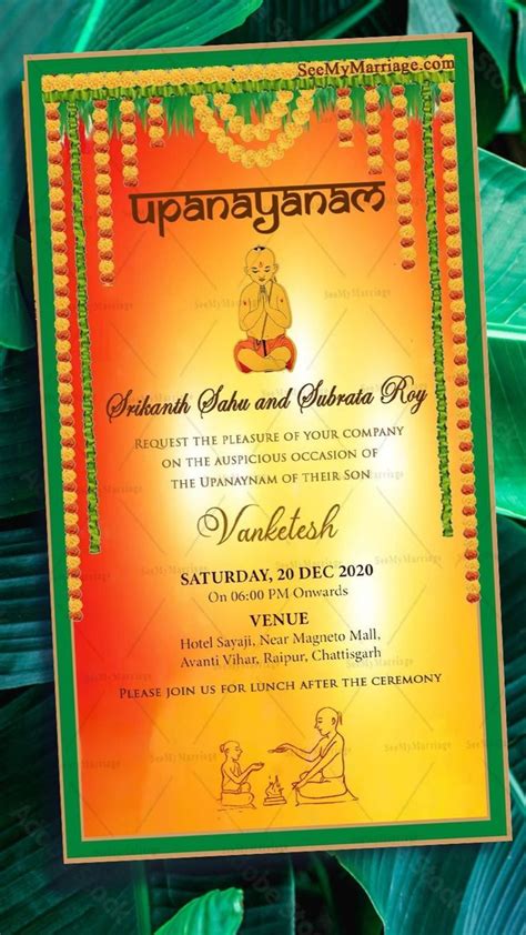 Pin On Upanayanam Thread Ceremony Invitations