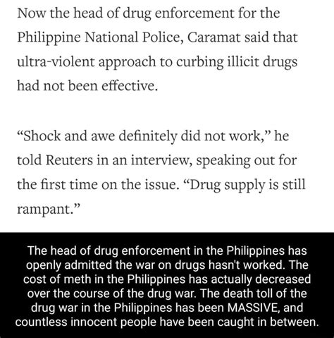 Now The Head Of Drug Enforcement For The Philippine National Police