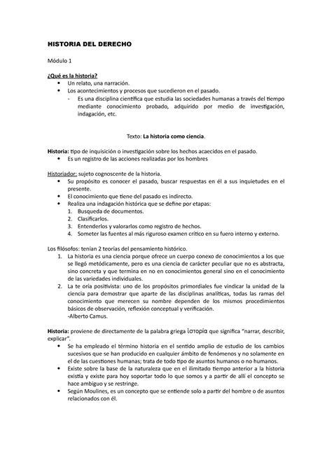 Historia Del Derecho Resumen Modulo 1 Y 2 Historia Del Derecho