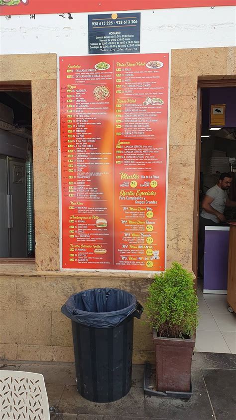 Carta Del Restaurante Laiba Pizza Y Doner Kebab Teror