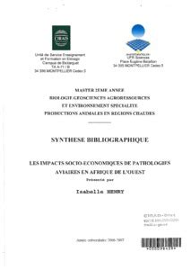 Les impacts socio économiques de pathologies aviaires en Afrique de l