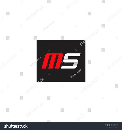 Ms Logo Black Background Red White Stock Vector (Royalty Free) 1948288711 | Shutterstock