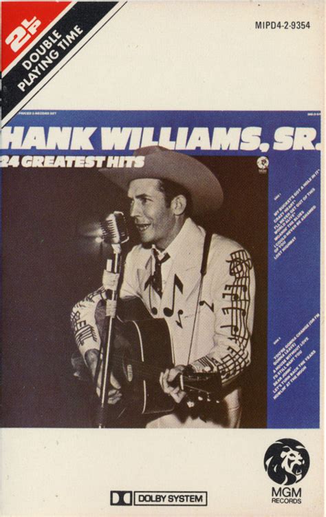 Hank Williams Sr 24 Greatest Hits Dolby Cassette Discogs