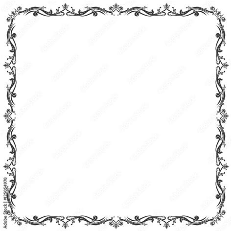 Frame Batik And Abstract Border Stock Vector Adobe Stock