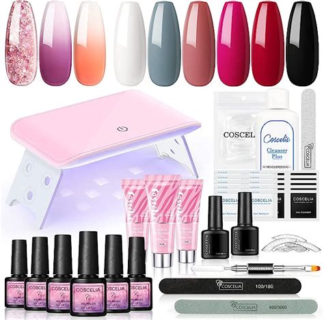 Coscelia Kit Ongle Gel Uv Complet Poly Extension Gel Vernis