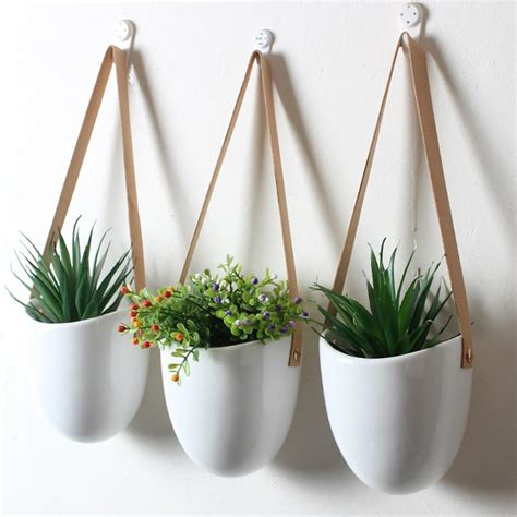 Catriona Wall Hanging Ceramic Flower Pot 3 Sets Silky Decor