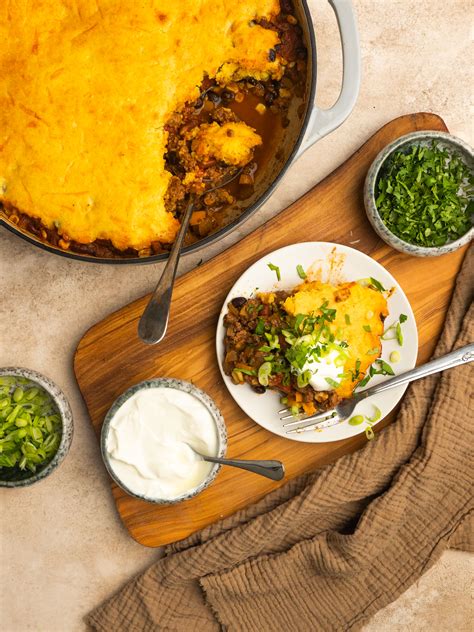 Chili Pie Skillet Chili And Cornbread Recipe