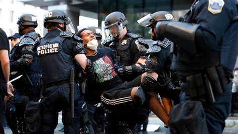 Photos Police Use Force To Quell Protests Across The Us As Trump