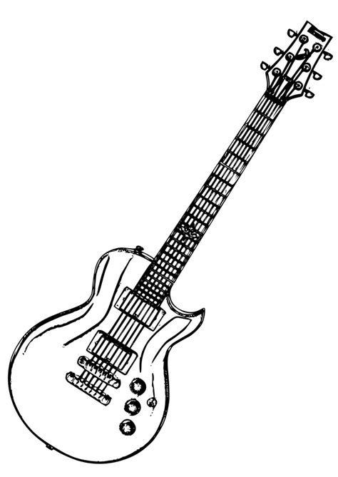 Guitare Electrique Coloriage Guitare Lectrique Imprimer Et Colorier