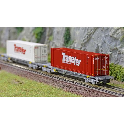 Set De Wagons Porte Conteneurs Bogies Type Sgss Novatrans Sncf