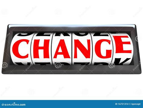 Change Word On Odometer Dials Stock Images - Image: 16721314