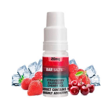 Bar Nic Salts Strawberry Raspberry Cherry Ice 10ml La Vaperia