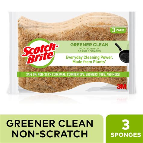 Scotch Brite Greener Clean Non Scratch Scrub Sponge Count Walmart