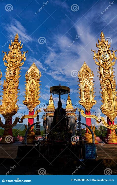 Thai Monk Statue With Thai Peaples Editorial Photo | CartoonDealer.com ...