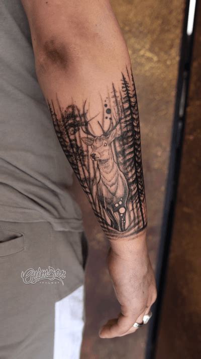 Deer Hunting Half Sleeve Tattoos