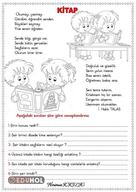 Kitap Şiir Okuma Anlama Eduhol Ders Videoları İzle Online Test Çöz