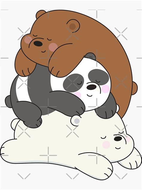 We Bare Bears Sticker For Sale By Plushism Redbubble