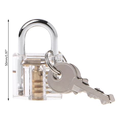 Locksmith Transparent Locks Pick Visible Cutaway Mini Practice View