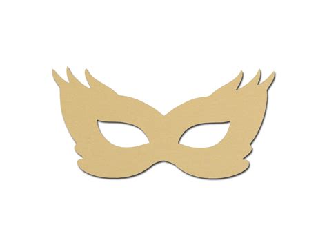 Masquerade Mask Shape Unfinished MDF Wood Cut Outs Mardi Gras Decor ...