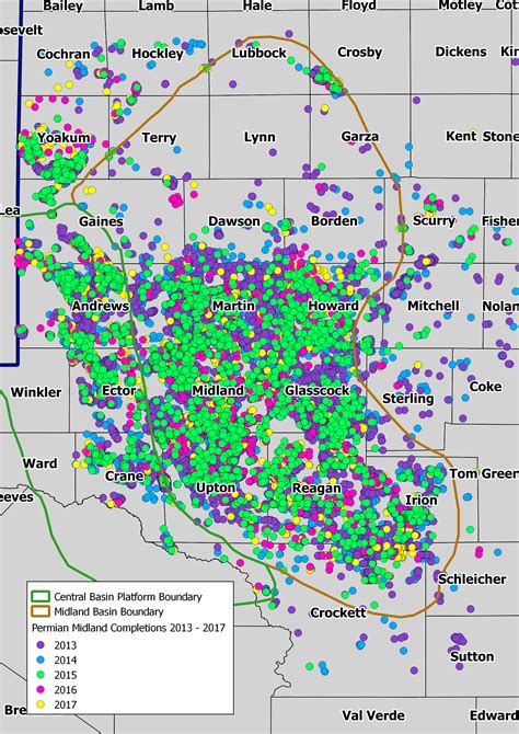 Permian Basin Counties Map