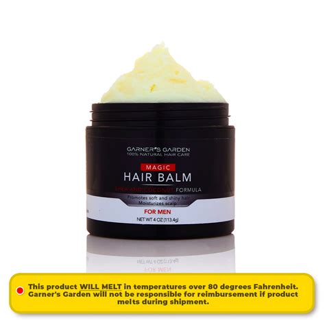 Mens Hair Balm Natural Hair Balm Garners Garden